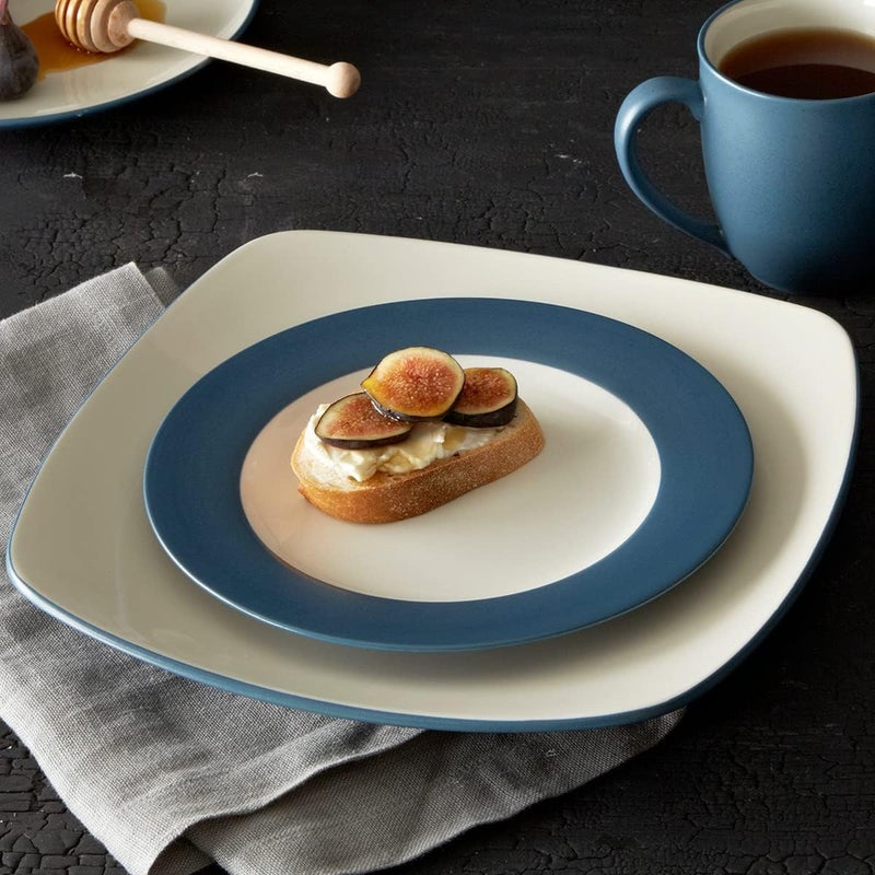 Noritake 4-Piece Colorwave Square Place Setting in Blue - Stoneware Dinnerware Set - Image 3