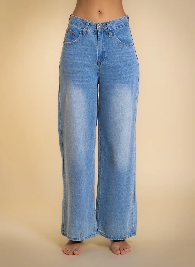 شايبس HIGH-WAIST WIDE LEG JEANS