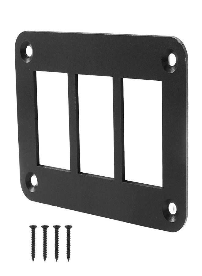 Coufce 3 Gang Black Switch Shell Bracket， Anodized Aluminium Rocker Switch Panel Housing Holder for Car Boat Marine Trailer Truck RV SUV ATV UTV（with Screws） - Image 5