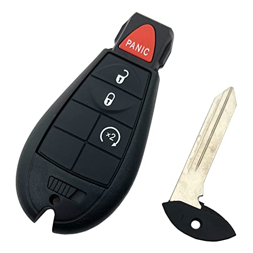 BTOZRF 4 Buttons Keyless Remote Car Key Fob Fit for Dodge Ram 1500 2013 2014 2015 2016 2017 2018 2019 2020 2021 2500 3500 4500 5500 2013-2018 Pickup Truck GQ4-53T (Black) - Image 4