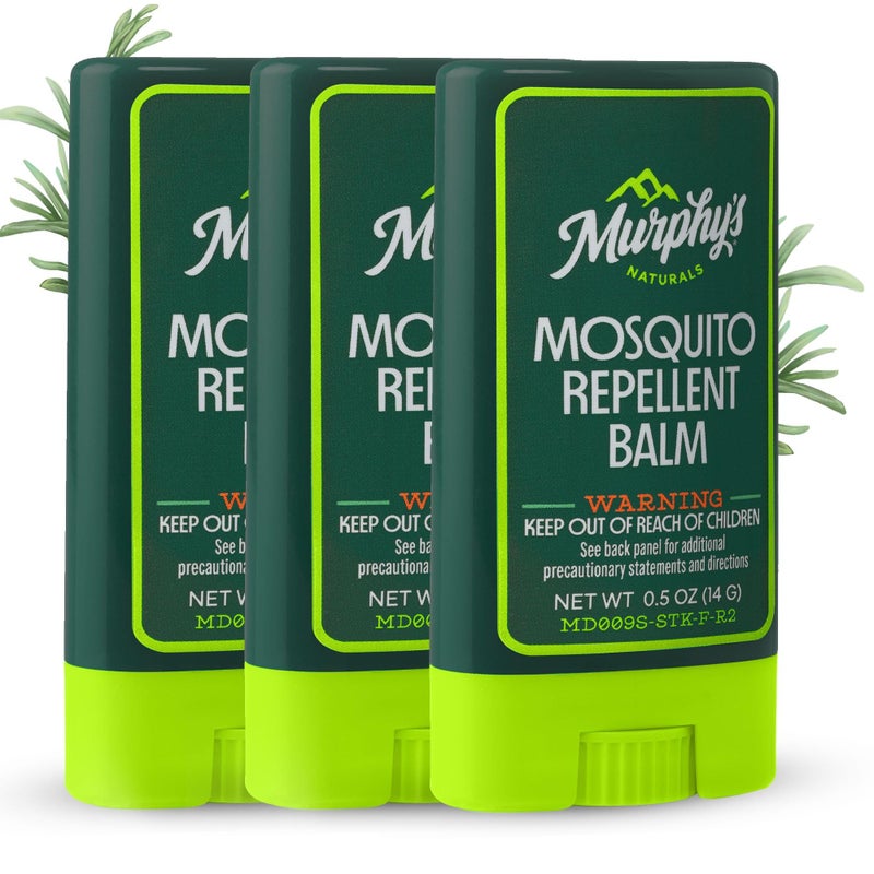 Murphy's Naturals Mosquito Repellent Balm Stick, Plant-Based, Natural Ingredients, Travel-Pocket Size, 0.5oz Each, 3-Pack - Image 1