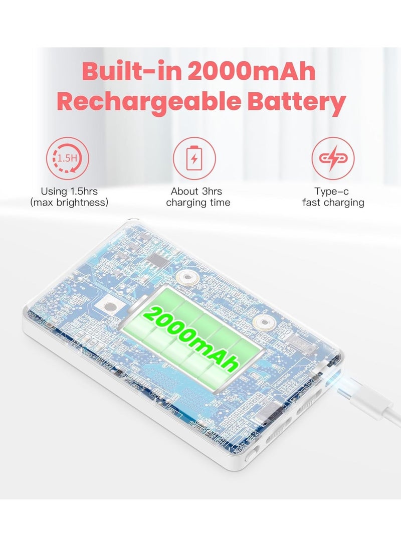 general LED portable selfie light with 3 lighting modes, 2000mAh video fill light, with front and rear clips, suitable for mobile phones, iPhone，Android，iPad - Image 4