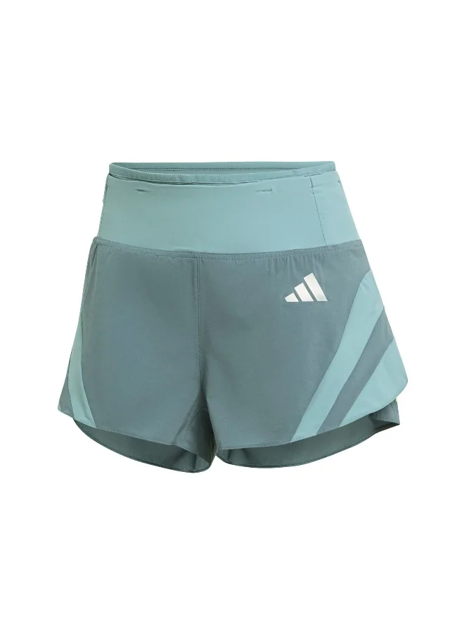 adidas Adidas Adizero A Sht W Green Shorts (1/4) Shorts For Women