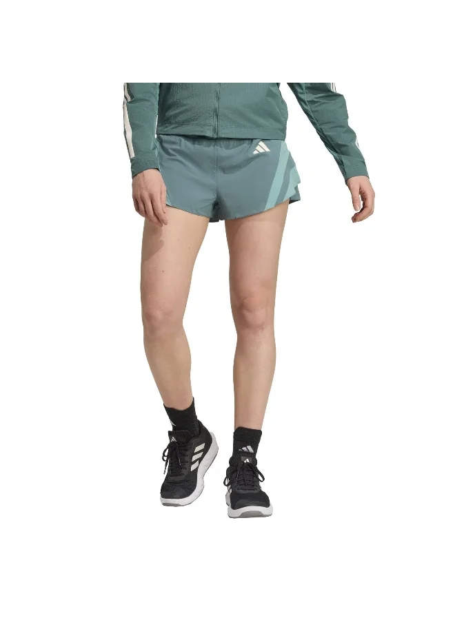 adidas Adidas Adizero A Sht W Green Shorts (1/4) Shorts For Women