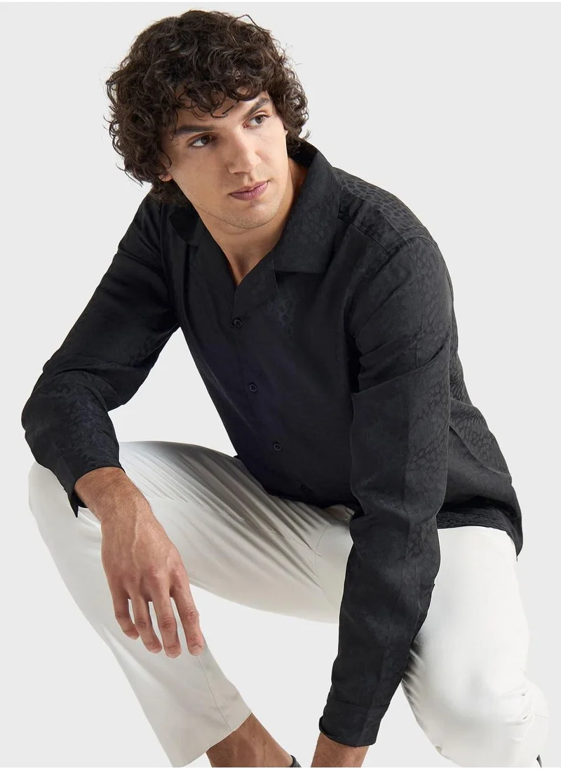 Splash FAV Textured Regular Fit Shirt