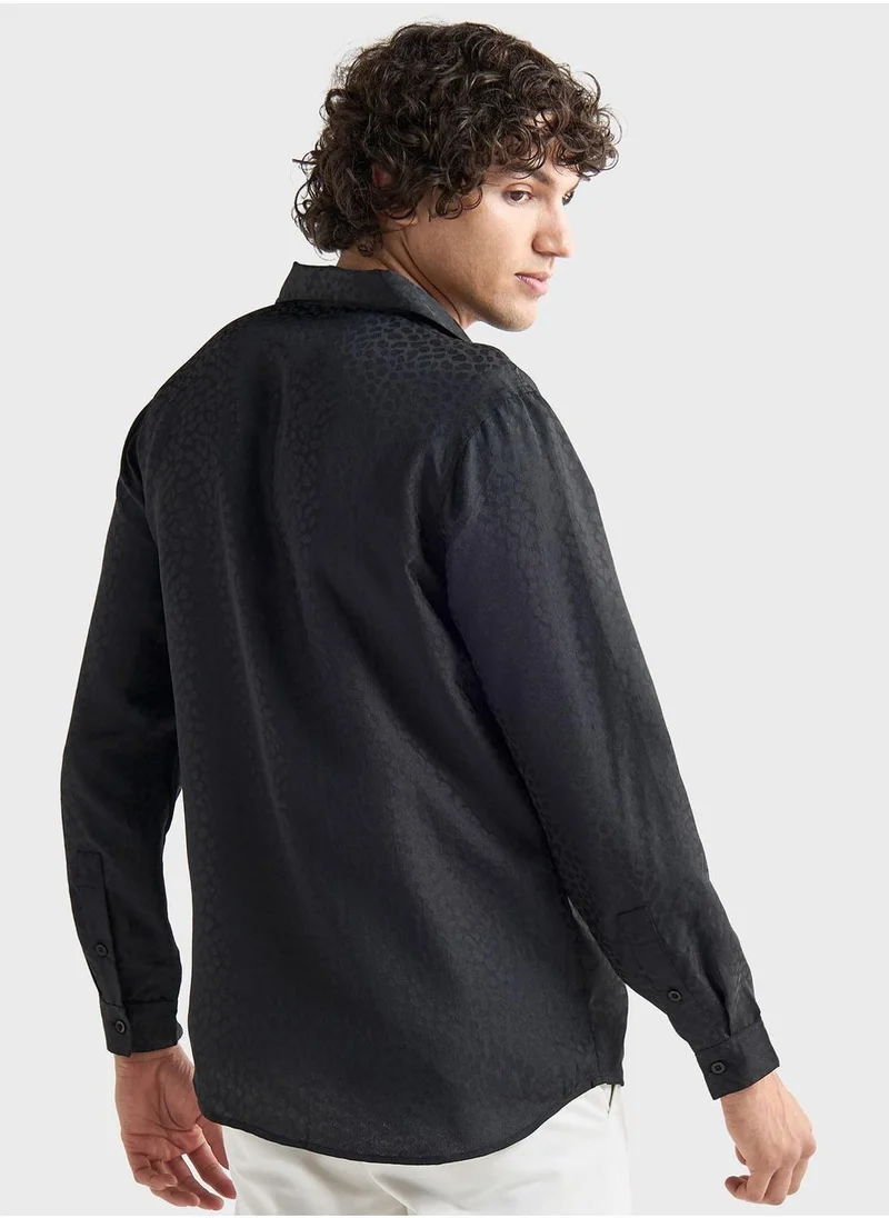 Splash FAV Textured Regular Fit Shirt