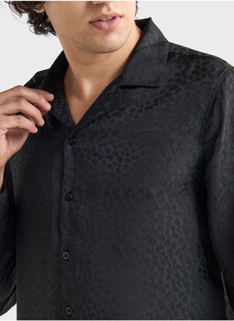 Splash FAV Textured Regular Fit Shirt