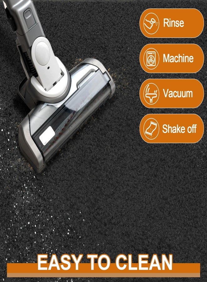 Mibao Dirt Trapper Door Mat for Indoor Outdoor, Waterproof All-Season, All-Weather Doormat, Heavy Duty Non-Slip Entrance Rug, Low Profile Absorbent Entrance Mat Carpet, 30" x 18", Black - Image 4