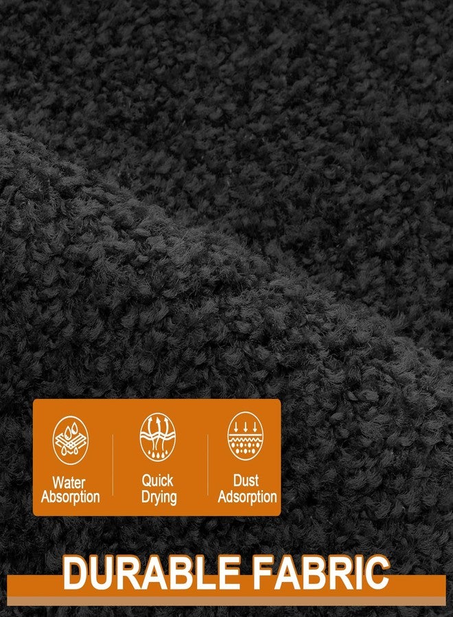 Mibao Dirt Trapper Door Mat for Indoor Outdoor, Waterproof All-Season, All-Weather Doormat, Heavy Duty Non-Slip Entrance Rug, Low Profile Absorbent Entrance Mat Carpet, 30" x 18", Black - Image 5