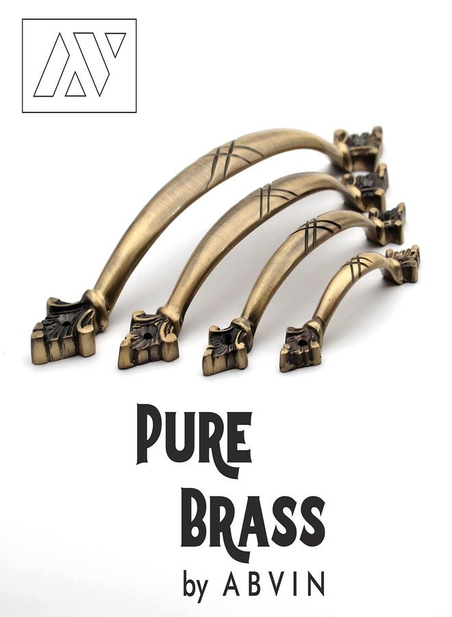 ABVIN Premium Vintage Solid Brass Bar Handles, Modern Gold Cabinet Hardware, Furniture Pulls for Doors, Cabinets, Cupboards & Drawers (7.9 inch) - Image 3
