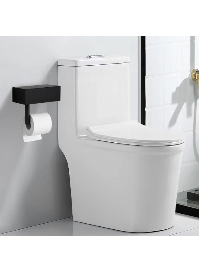 جويجو حامل ورق التواليت مع رف - موزع مناديل حمام من الفولاذ المقاوم للصدأ مثبت على الحائط مع رف متعدد الوظائف للهاتف أو المفاتيح أو الأشياء الصغيرة، مقاوم للصدأ وسهل التركيب - Image 5