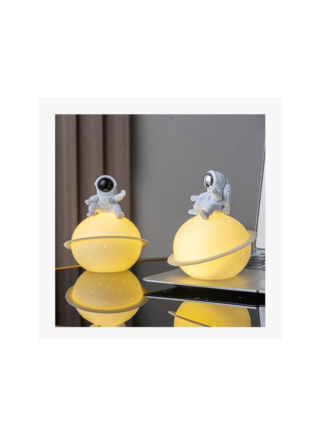 The Bros Astronaut children's night light (color box), for room decoration, birthday gift, Valentine's Day, Christmas, children's room, battery night light (grey) - Image 5