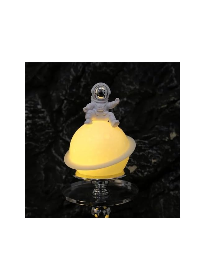 The Bros Astronaut children's night light (color box), for room decoration, birthday gift, Valentine's Day, Christmas, children's room, battery night light (grey) - Image 2