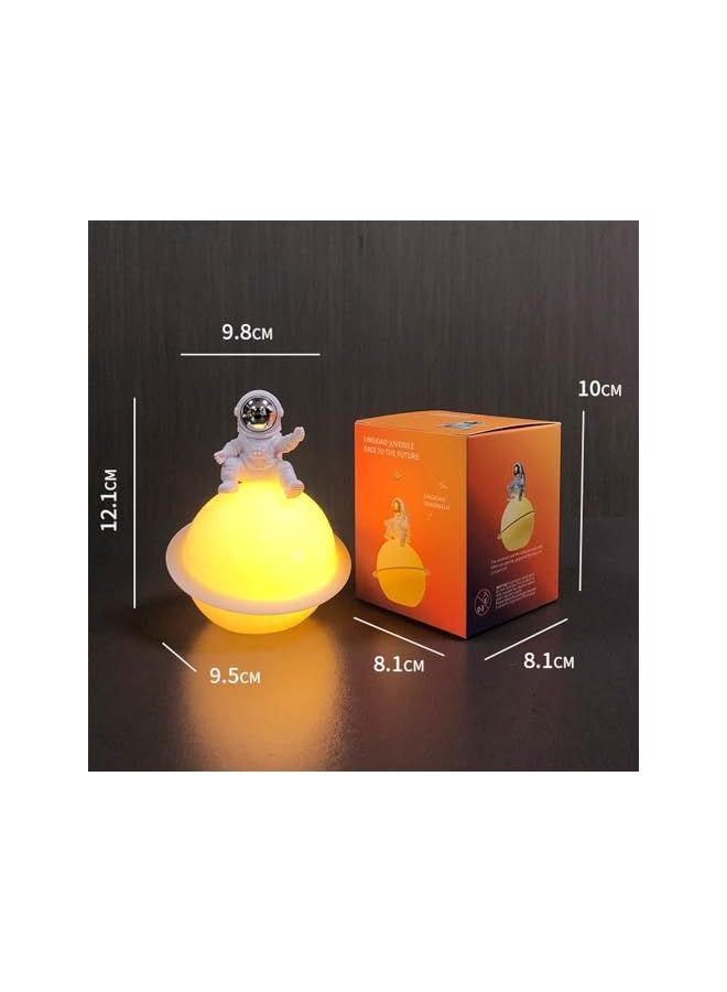 The Bros Astronaut children's night light (color box), for room decoration, birthday gift, Valentine's Day, Christmas, children's room, battery night light (grey) - Image 3