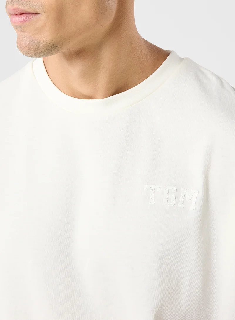 The Giving Movement Oversized College Printed T-Shirt