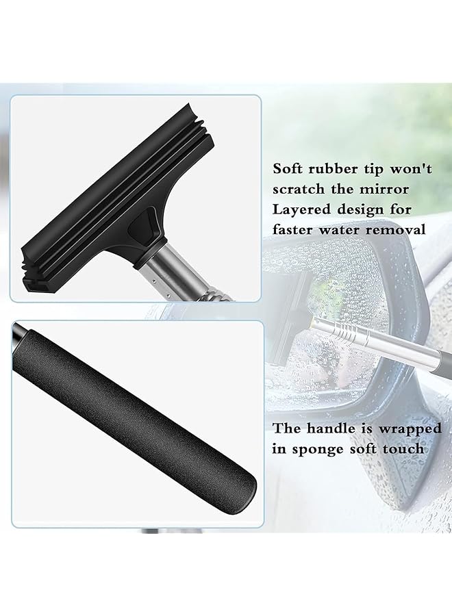 KASTWAVE Side Mirror Squeegee, Car Mirror Squeegee, Retractable Car Rearview Mirror Wiper, Portable Car Cleaning Tool For Rainy Foggy Weather, Universal Car Accessories - Image 5