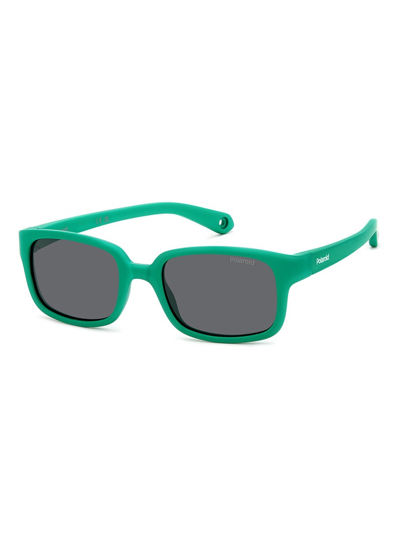 Polaroid Kids Unisex Polarized Rectangular Sunglasses - Pld K008/S Green Millimeter - Lens Size: 44 Mm  - Image 1