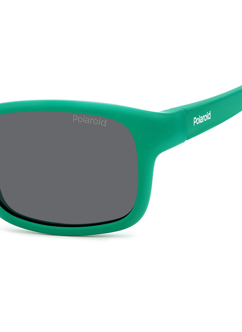 Polaroid Kids Unisex Polarized Rectangular Sunglasses - Pld K008/S Green Millimeter - Lens Size: 44 Mm  - Image 5