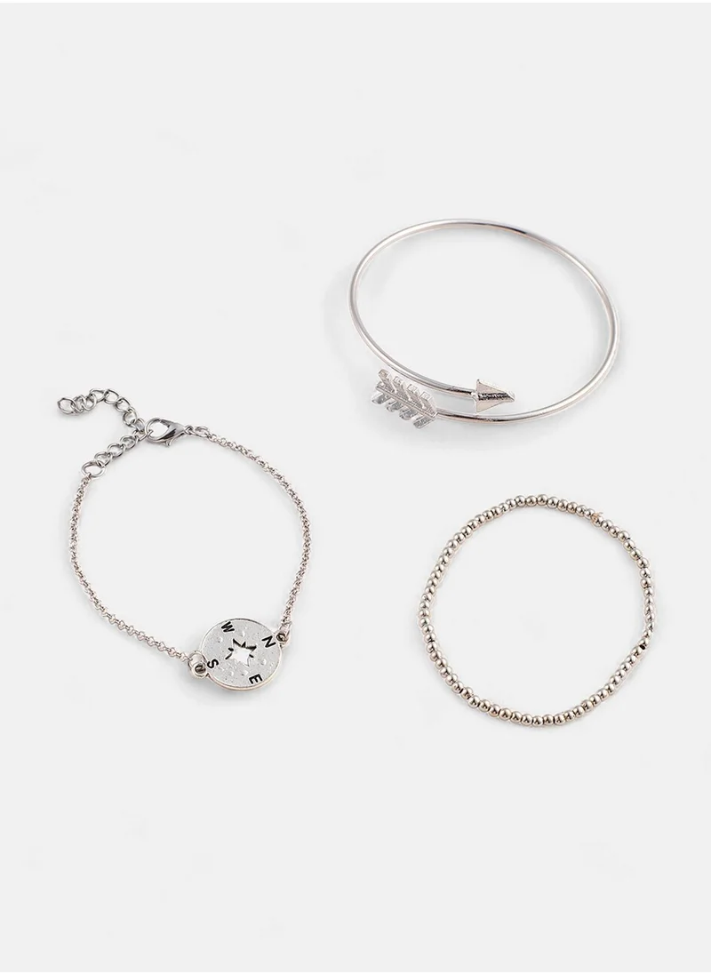 SOHI Set Of 3 The Sailor's Multi-Layer Link Bracelet