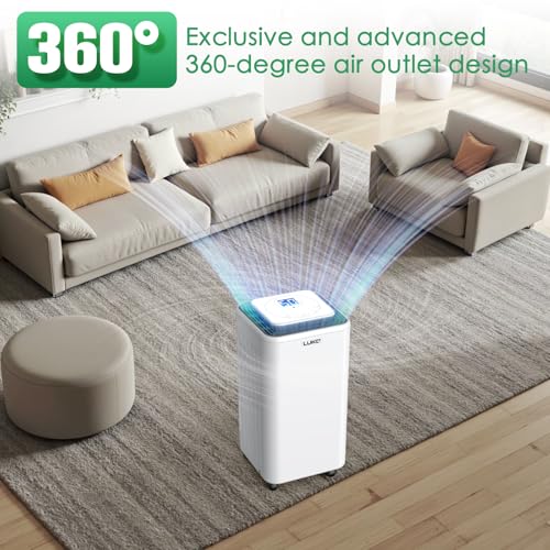 LUKO 2000 Sq. Ft Dehumidifiers for Large Room and Basements, 30 Pints Dehumidifier with Drain Hose, Auto or Manual Drainage, 0.528 Gallon Water Tank, Auto Defrost, Dry Clothes Function, 24H Timer - Image 2