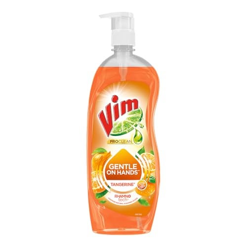 Vim ProClean Dishwash Liquid Gel with Tangerine powered by RhamnoTech™, Gentle on Hands, Removes Tough Grease and Odours, 700ml - Image 1