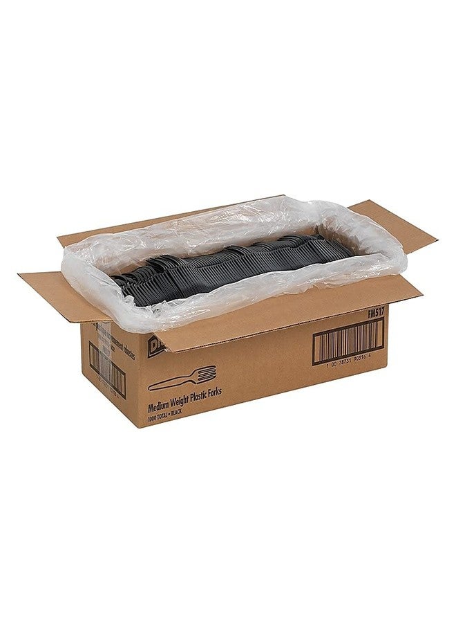 Dixie Heavy-Medium Weight Fork - 1000 / Carton - Polystyrene - Black - Image 2