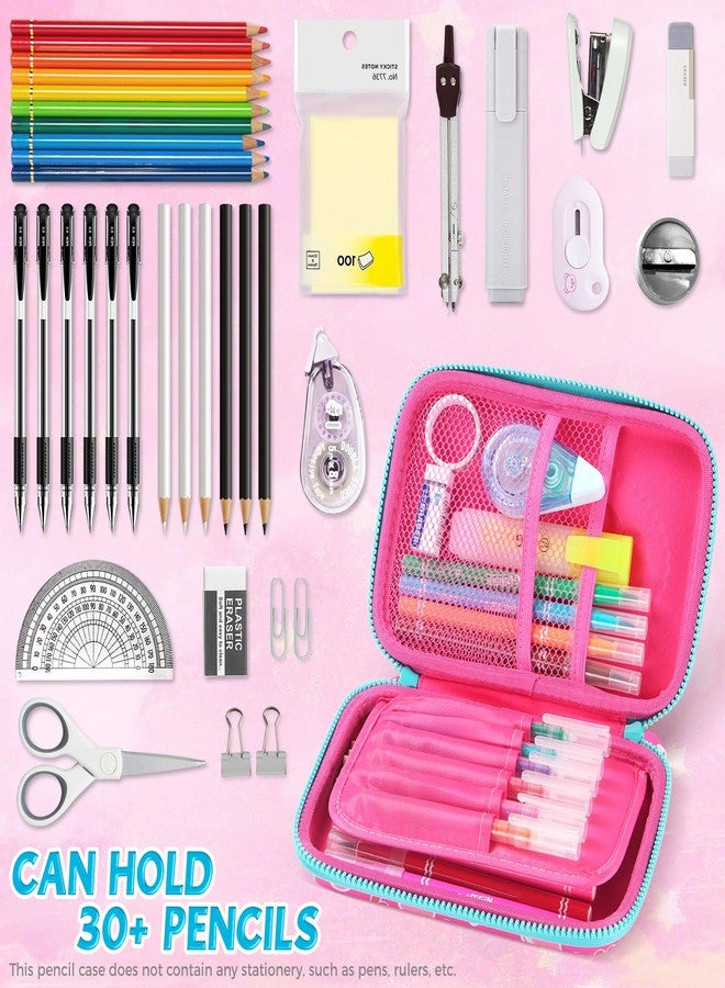 rockpapa High-Capacity Princess Pencil Case, Pencil Box, Storage Box for School Students Girls Teens Kids Toddlers Pink - Image 4