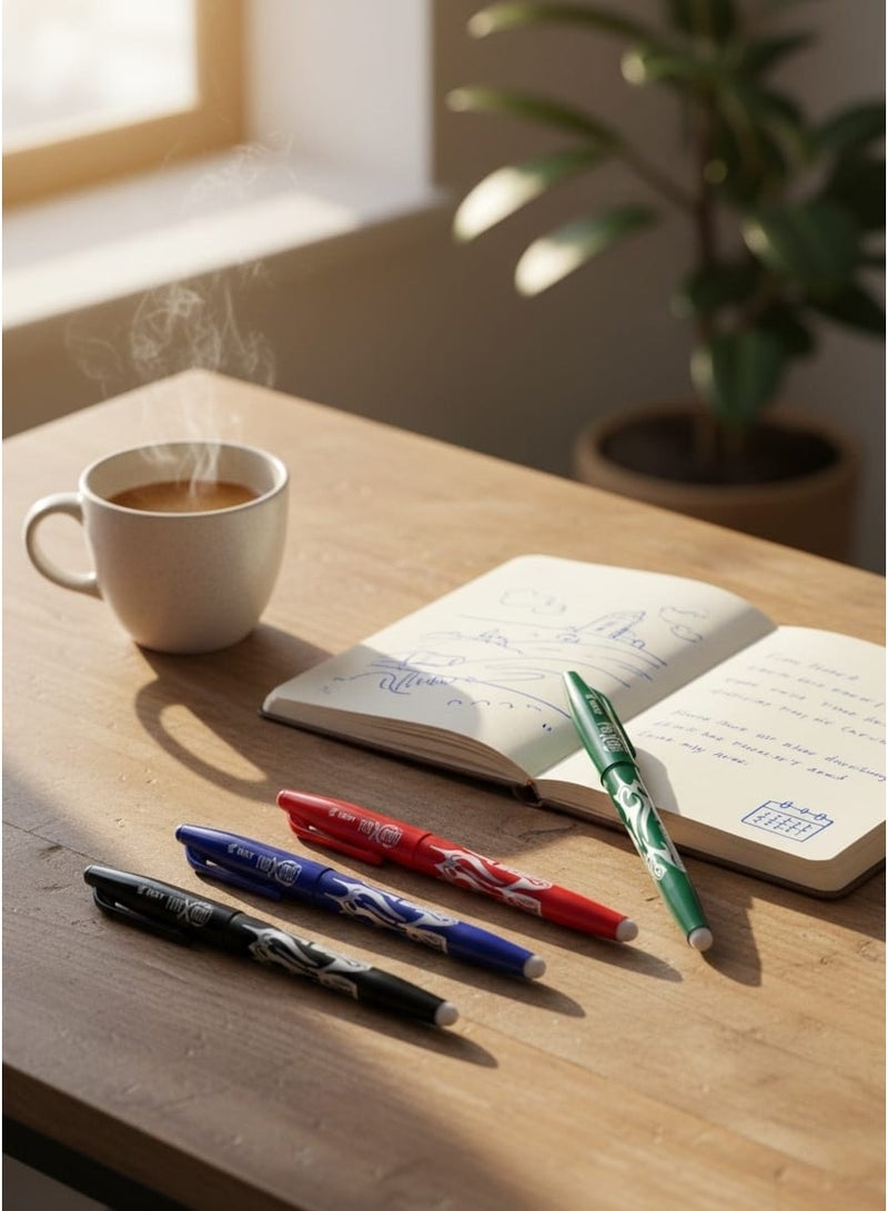 PILOT Frixion Erasable Ball Pen Set – 0.7mm Tip, Multicolour Ink (Pack of 6) - Image 2