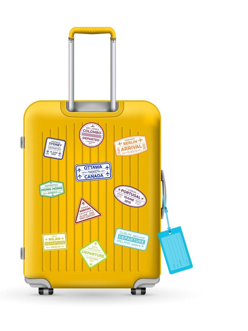 CUTEABC Luggage Tags for Suitcases,5 Pack Luggage Tags for Suitcases Silicone Tags,Waterproof Tags for Suitcase,Clear Colorful Suitcase Bagtags with Name Id Label and Loop for Luggage,Travel Bagtags for Men. - Image 5