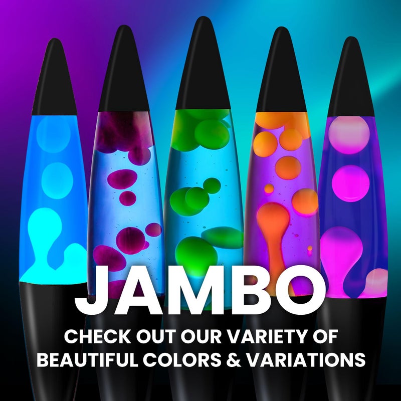JAMBO 16" Beautiful Lamp- Blue with White/Blue Wax, Relaxing Liquid Lamp for Living Room Office Bedroom Adults Teens Kids, Magma Light, Night Light Nightlight, Home Decor - Image 5