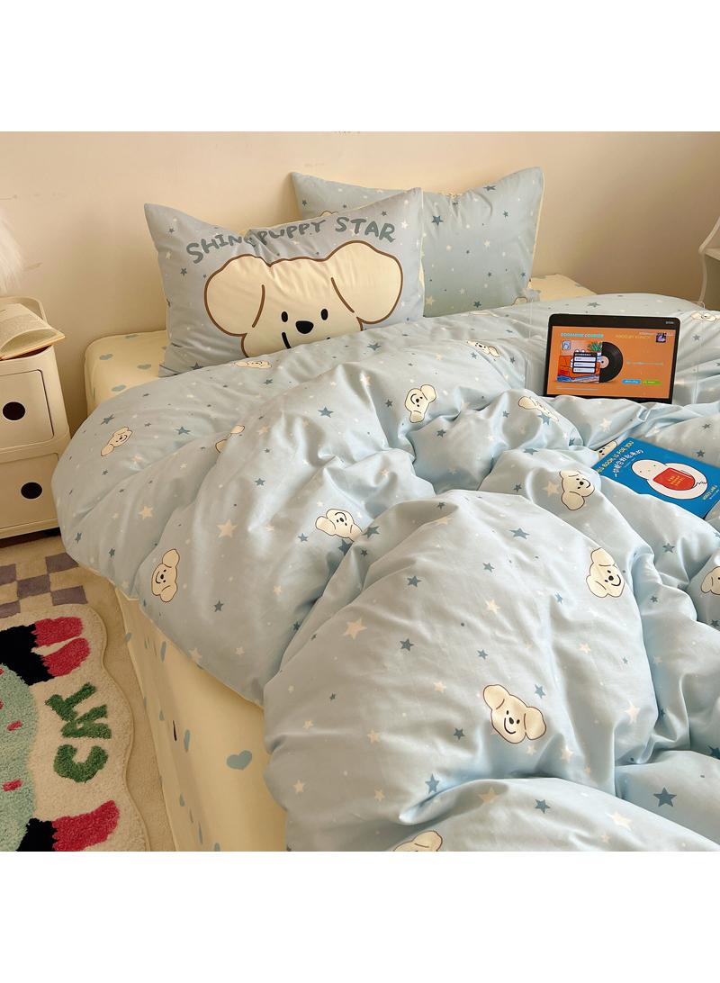general 4-Piece Cartoon Anime Cotton Comfortable Set Bed Sheet Set Children'S Day Gift Birthday Gift - Image 1