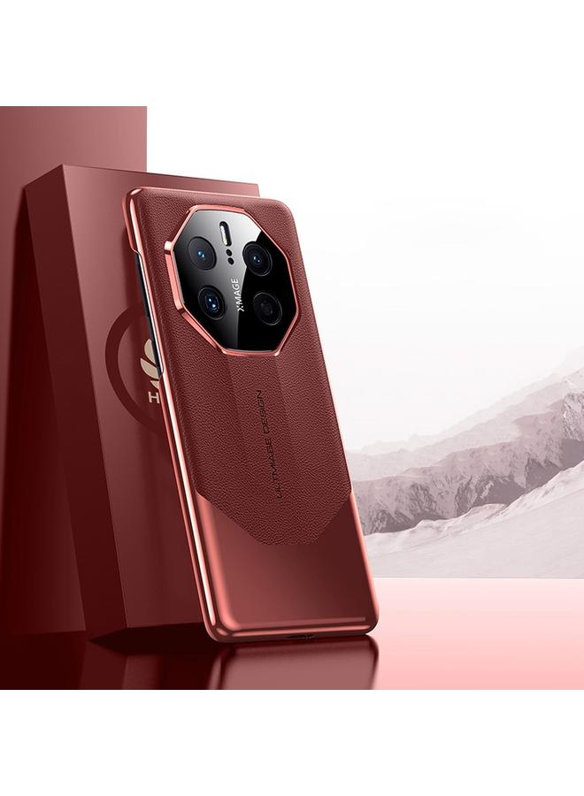 S-TOP Case For Huawei Mate 50 RS Porsche Design Electroplated Imitation Ultimate Design PC + Leather Phone Case - Image 1