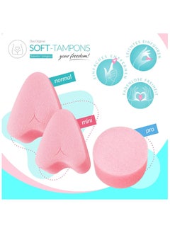 Joy Division Soft-Tampons Mini I 3 Pieces I Threadless tampons for Sports, Swimming & spa I Menstrual sponges Ultra Soft I Easy Insertion & Removal I Soft Tampon Without Thread  - Image 3