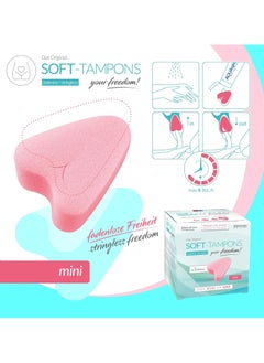 Joy Division Soft-Tampons Mini I 3 Pieces I Threadless tampons for Sports, Swimming & spa I Menstrual sponges Ultra Soft I Easy Insertion & Removal I Soft Tampon Without Thread  - Image 2