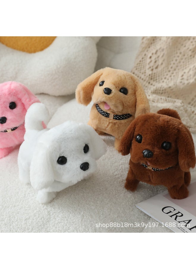 Electric Kidsren's Toy Puppy Artificial Walking Plush Kidsren's Dog Walking Stall Pet Girl Gift Baby-Color:Teddy Dog -Specifications:opp Bag  - Image 3