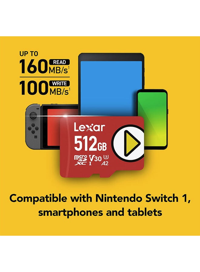 Lexar PLAY 512GB UHS-II-Memory Card, Up To 160MB/s Read, Compatible-with Nintendo, Portable Gaming Devices, Smartphones and Tablets - Image 3