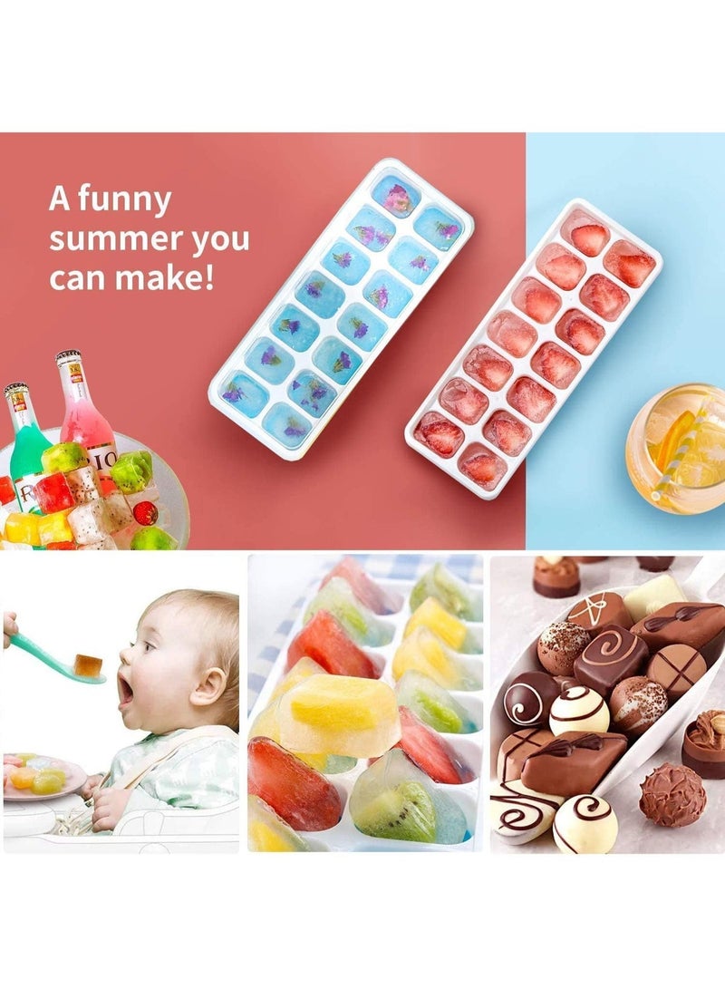 10-Grids Silicone Ice Cube Mould Multicolour - Image 3