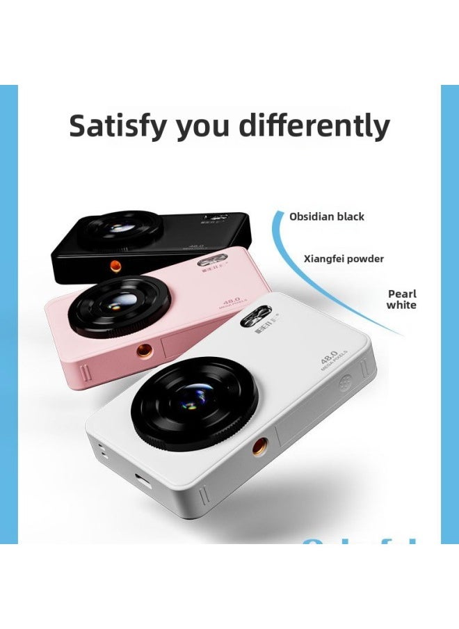 Generic Hot-selling Digital Camera Retro CCD Campus High-definition Portable Small Camera Entry Card Camera Gift-Body Color:2.4inch Pink 32g  - Image 2