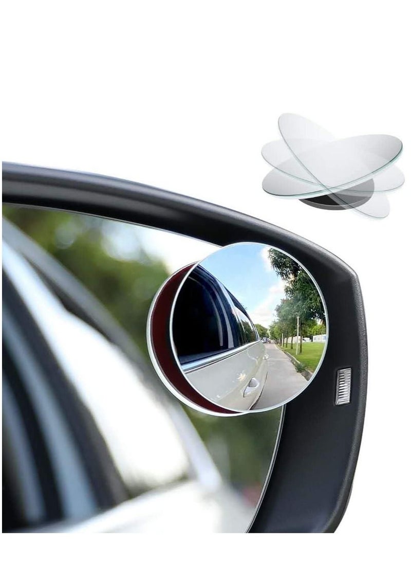 Y&D 2 PCS Blind Spot Mirror 360 Degree Adjustabe Round HD Glass 2" Glass Convex Rear View for any Car Van Suv and Trucks  - Image 1