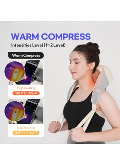 FARROBIZZ HubiCare Mini Shiatsu Neck Massager, Shoulder Neck Massager with Heat for Pain Relief Deep Tissue, Neck, Back, Shoulder, Leg Electric Kneading Massager, Perfect Gifts for Men Women Dad Mom  - Image 3