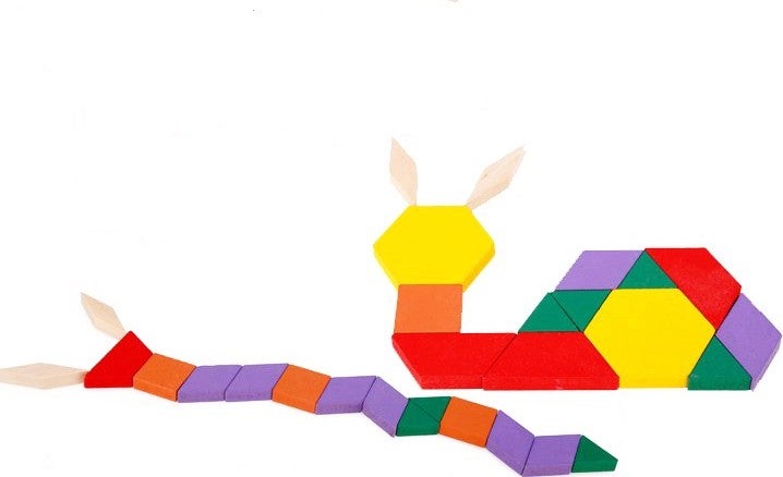 Wooden Toys - Tangram Puzzle Educational Set 125 Pieces - Image 1