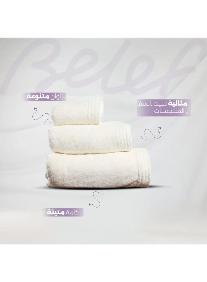 Relef Classic Hand Towel 50X90 cm, Off White - 1 Piece - Image 2