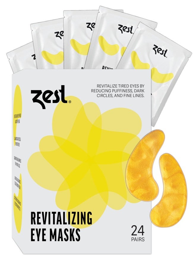 ZEST Under Eye Mask w/Collagen & Hyaluronic Acid - Gel Patches Brighten & Reduce Puffy Eyes, Dark Circles, Wrinkles, Undereye Bags - Bridesmaids & Birthday Gift for Women (24 Pairs, Gold) - Image 1