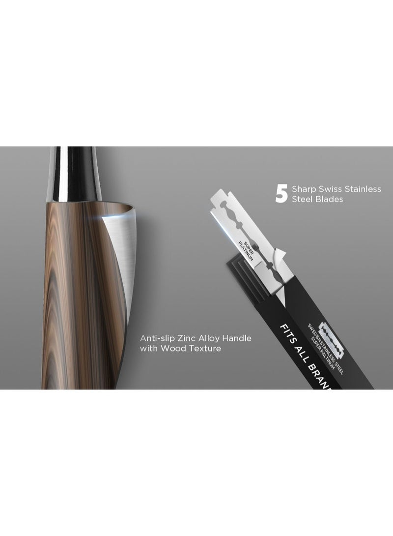 Men's Manual Wooden Handle Shaver - Image 5