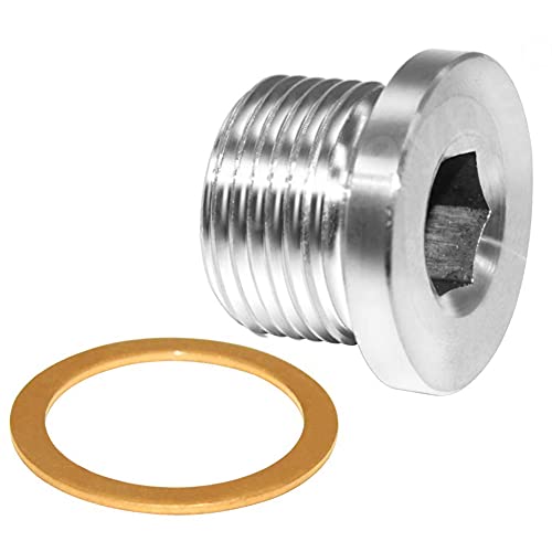 Joywayus Internal Hex Head Pipe Plug Socket M16x1.5 Thread Stainless Steel Pipe Fitting Rods By CNC(Pack of 2) - Image 4