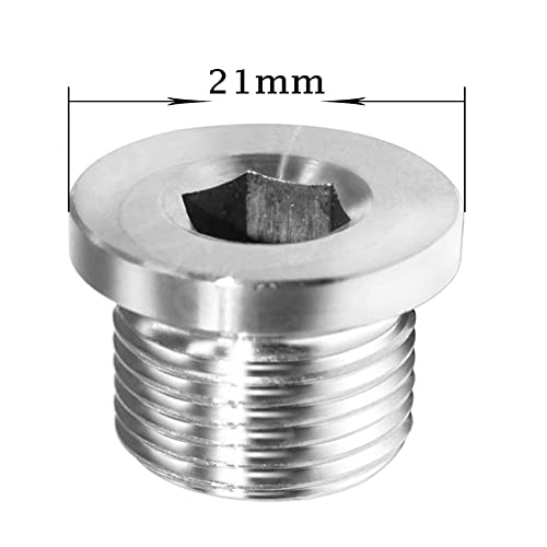 Joywayus Internal Hex Head Pipe Plug Socket M16x1.5 Thread Stainless Steel Pipe Fitting Rods By CNC(Pack of 2) - Image 5