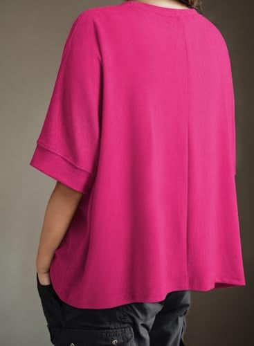 Dokotoo Summer Shirts for Women Plus Size Crop Womens Tops Trendy Cute Ladies Fashion 2025 Spring Workout Gym Clothes Oversized Tshirts Casual Solid Blouses T-Shirts Women's Clothing Outfits Tees - Image 4