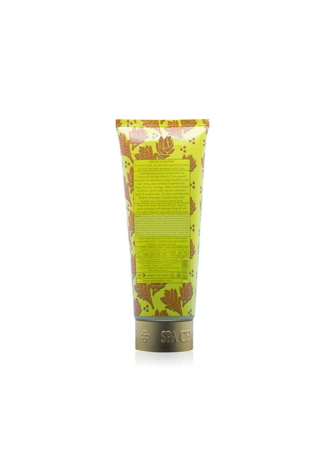 spa ceylon - True Turmeric Vitamin C Glow Facial Cleansing Foam For All Skin Types Acne Prone And Dark Spots Vitamin C Foaming Facial Cleanser - Image 1