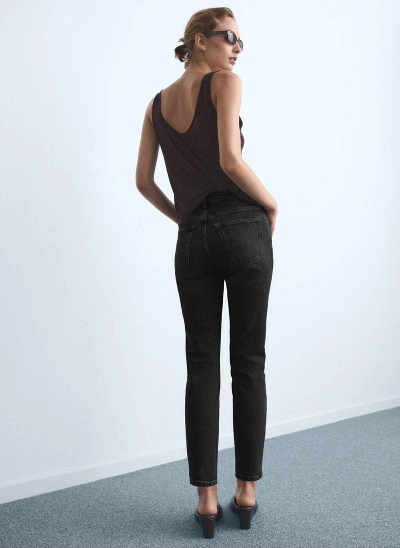 MANGO Claudia slim-fit cropped jeans