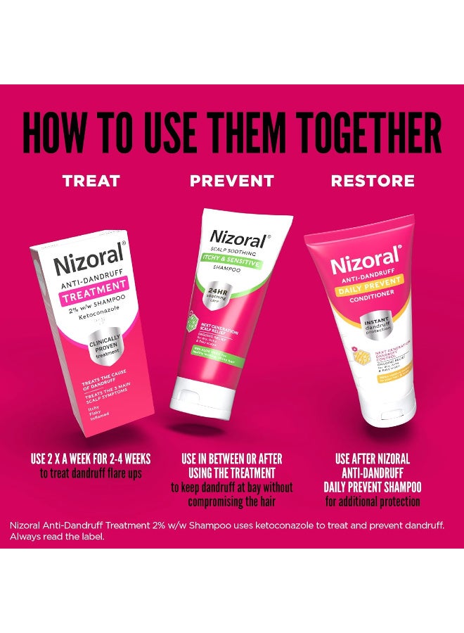 نيزورال شامبو مهدئ لحكة فروة الرأس والحساس تخفيف فوري لفروة الجافة والحكة والقشارية عناية مهدئة لمدة 24 ساعة مع الصبار لمظهر صحي ولامع 200 مل عبوة من قطعة واحدة - Image 5